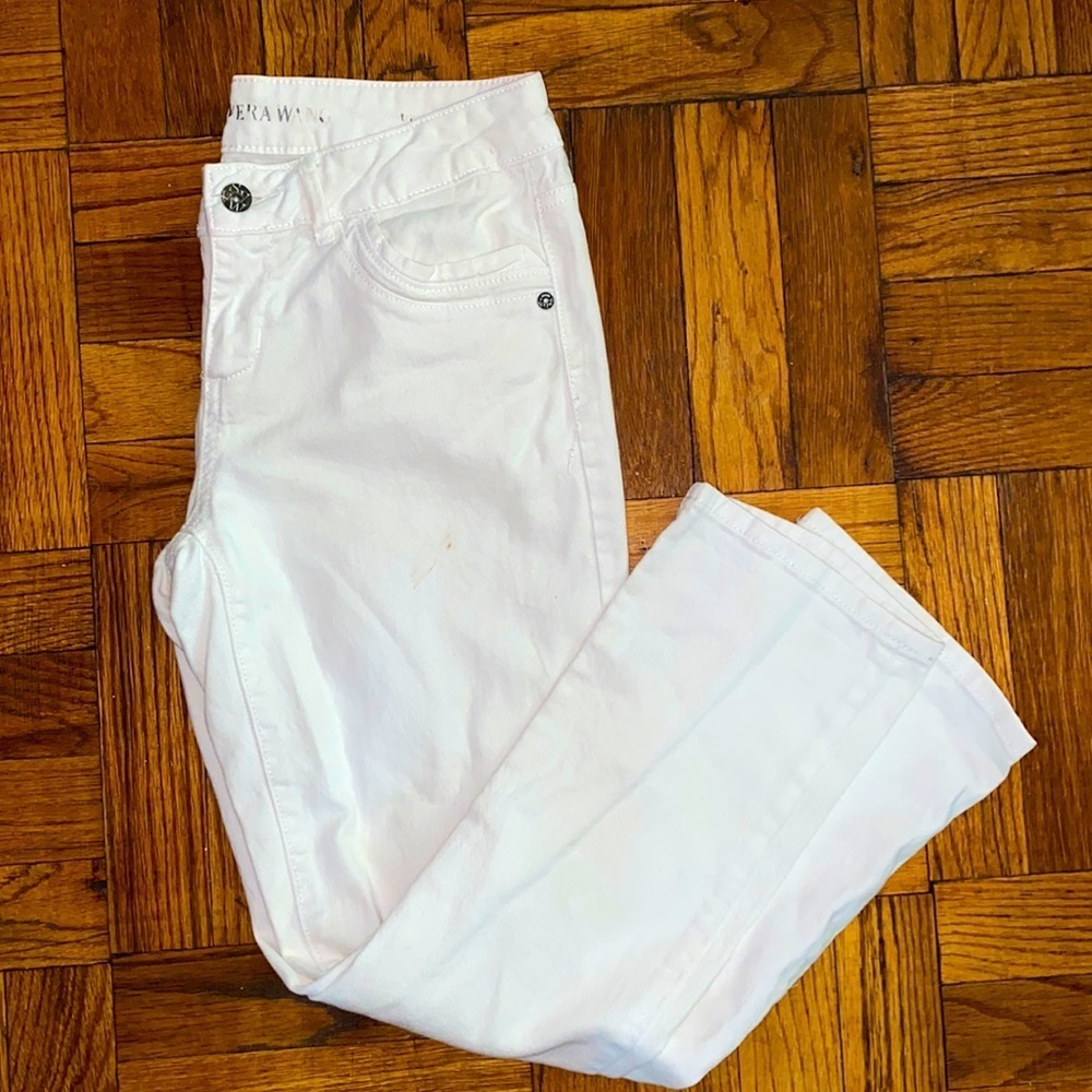 simply vera wang white jeans size: 6
